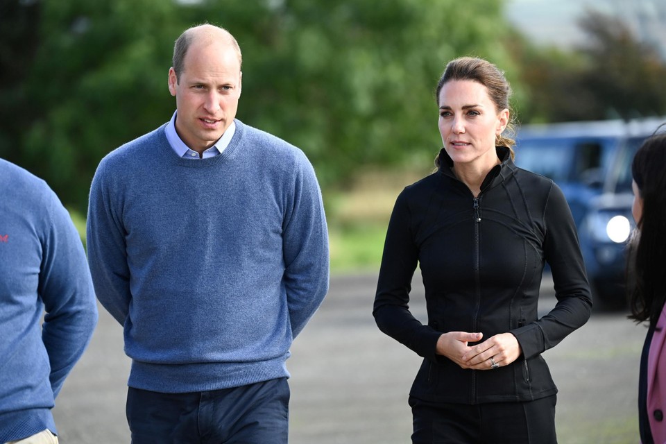 Prince William en zijn echtgenote tijdens een bezoek aan Noord-Ierland vorige maand 