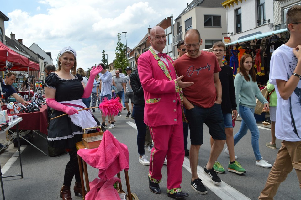 Animatie tijdens de familiedag op de braderij.