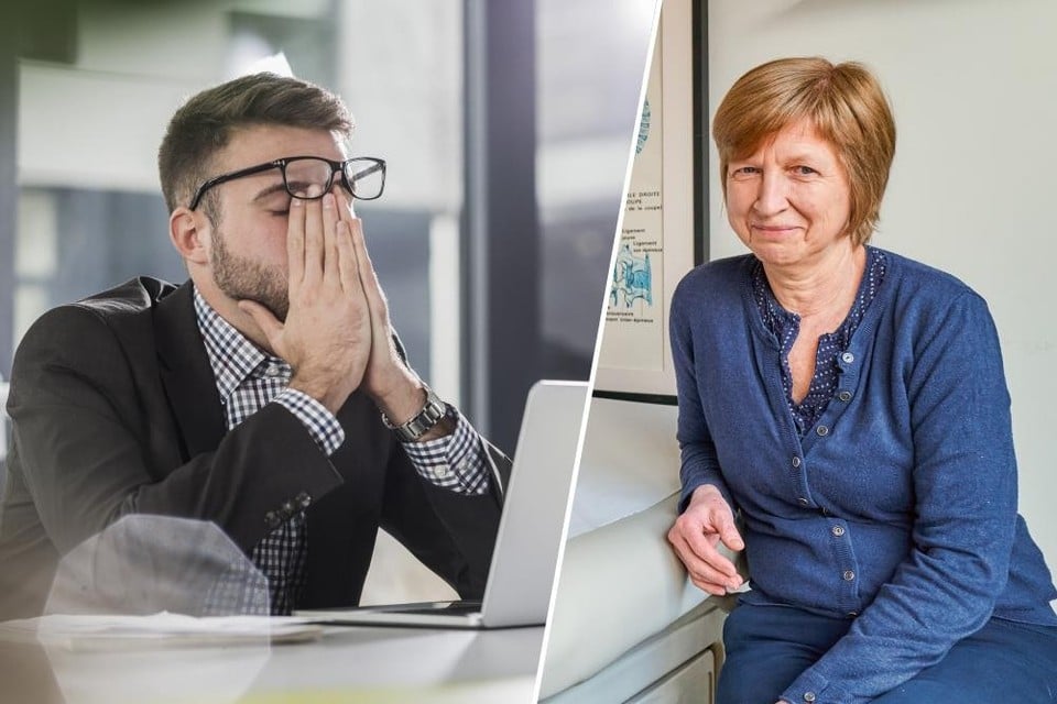 Huisarts Lieve Seuntjens uit Antwerpen (rechts): “Vooral jonge mensen hebben moeite om alle taken in hun agenda te proppen.” Links: themabeeld. 