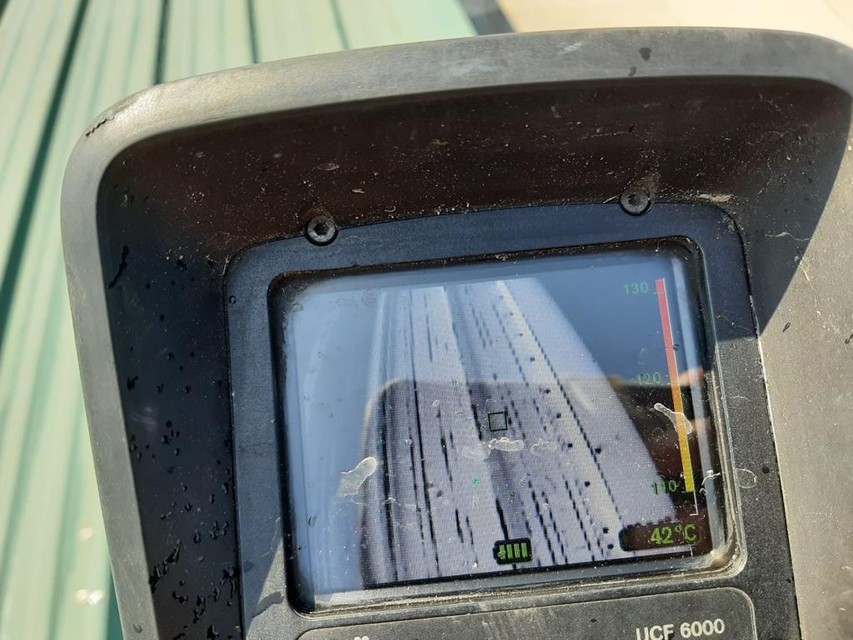 Een blik op de warmtebeeldcamera.
