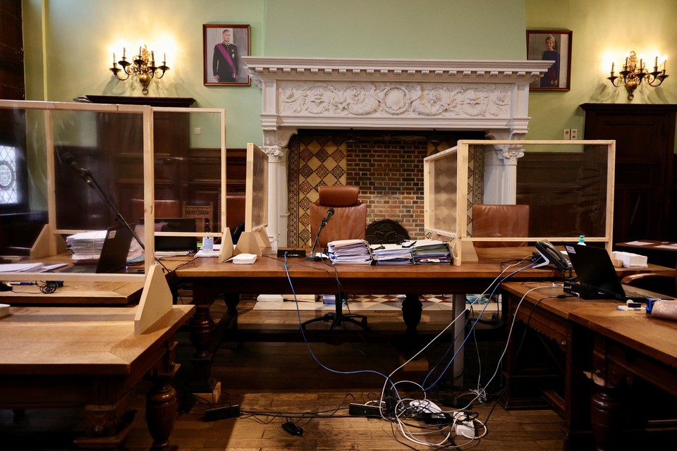 De correctionele zittingszaal in het Mechelse gerechtshof