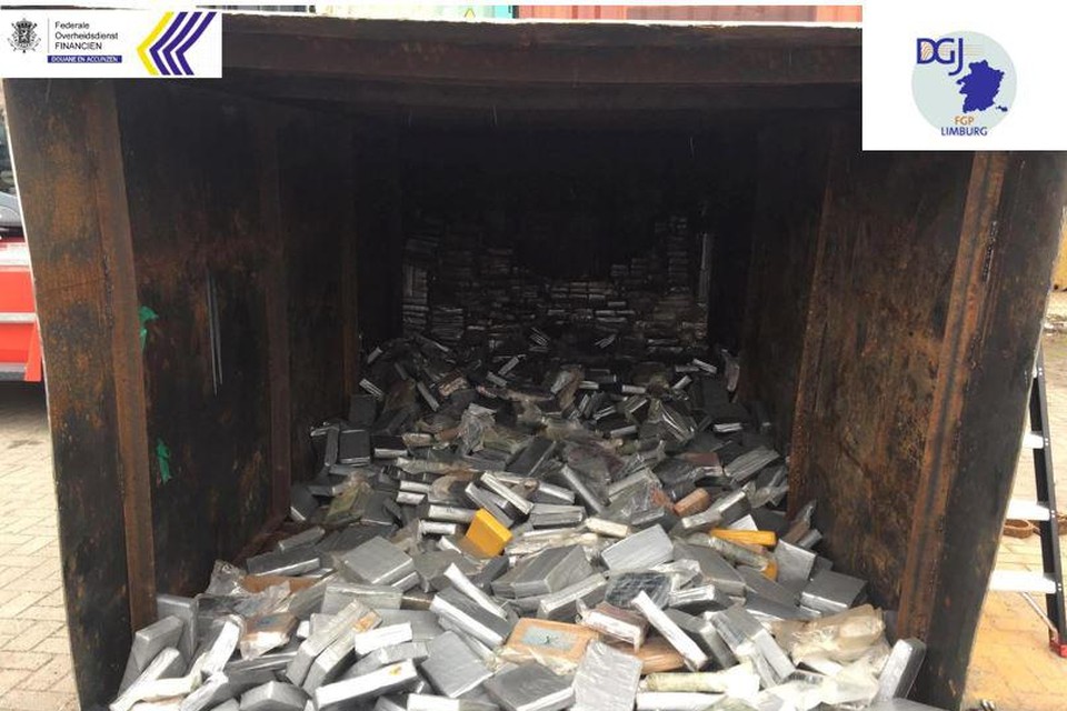 In oktober werd een recordvangst van 11,5 ton cocaïne onderschept uit een container die uit Guyana afkomstig was.