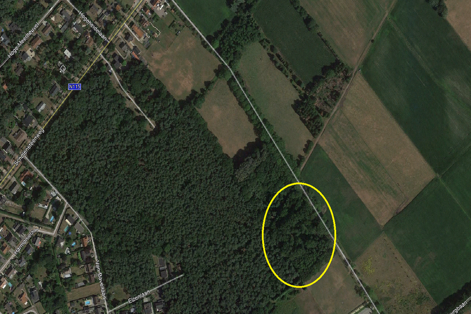 Op deze plek in De Merel plant de gemeente een hondenzone.