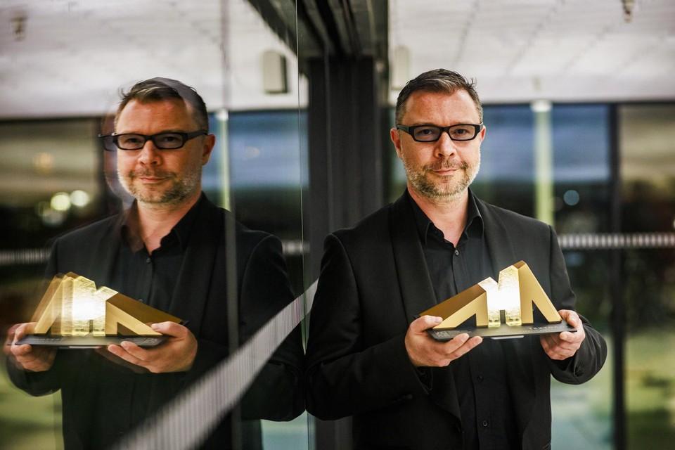 Guy De Pauw is CEO van het taaltechnologiebedrijf Textgain. Dat bedrijf heeft de Aha!-award, de innovatieprijs van Voka voor bedrijven, gewonnen. 