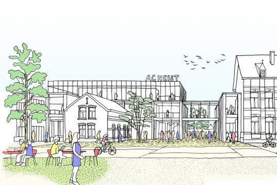 Een van de vele bestaande schetsen van een nieuw administratief centrum.