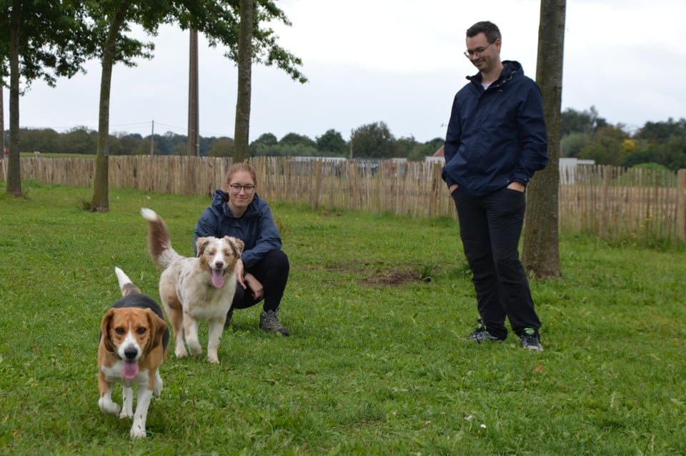 De honden maakten al gauw maatjes.