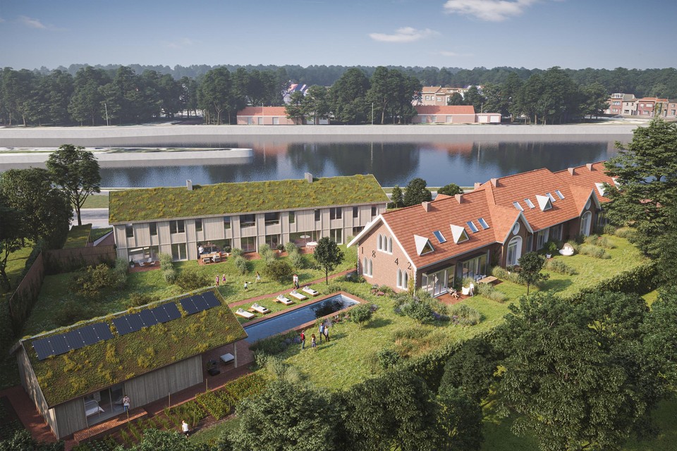 Impressie van hoe de Molenhoeve na restauratie en herinrichting en uitbreiding door HEEM zal verrijzen als cohousingproject Kadans.