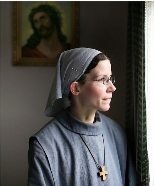 Zuster Elisabeth, kluizenares in Vorselaar. Haar kregen we niet te pakken.