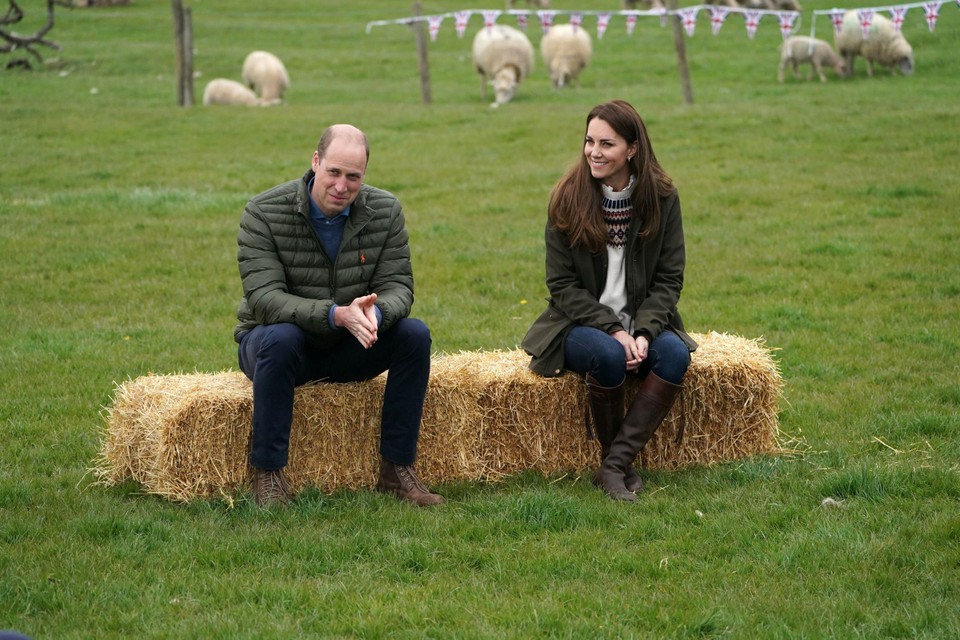Bij een bezoek aan een boerderij in Durham eerder dit jaar.