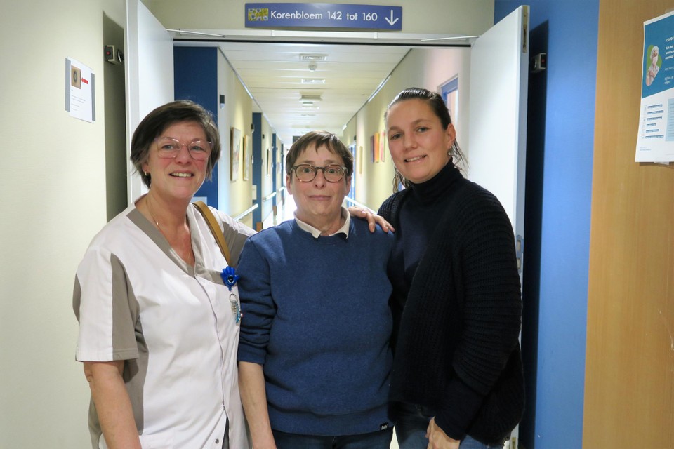 Met topcollega’s Linda en Kim in hun Korenbloem-gang.