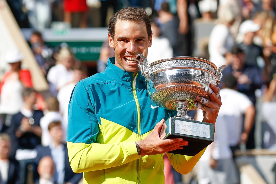 Nadal won dit jaar op het Parijse gravel voor de 14de keer Roland Garros, een record. 
