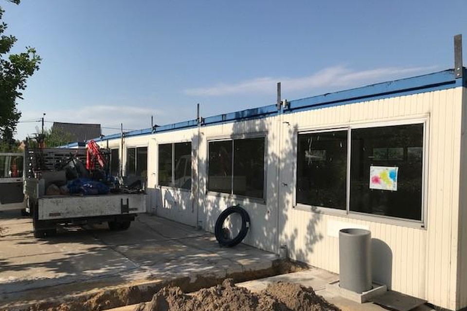 Een containerklas in GBS Mozawiek.