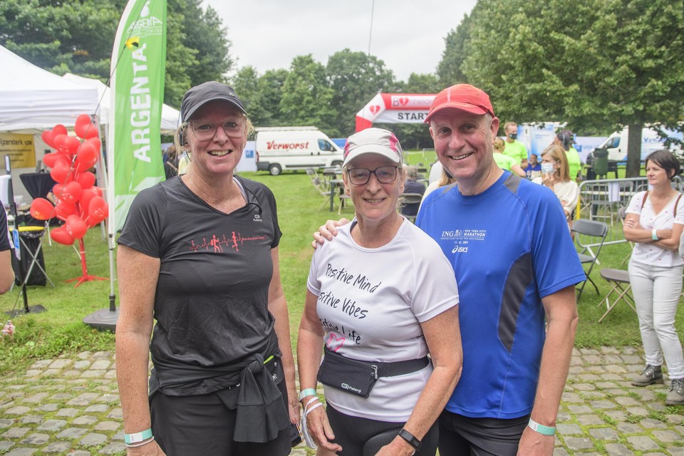 Kathleen, Inge en Hans kwamen als eerste over de finish