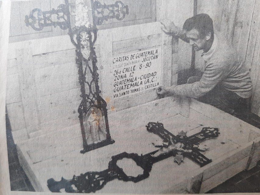 Wijlen Frans Schelfhout uit Ranst stuurde zelfs gietijzeren kruisen die hij gered had naar Guatemala op.