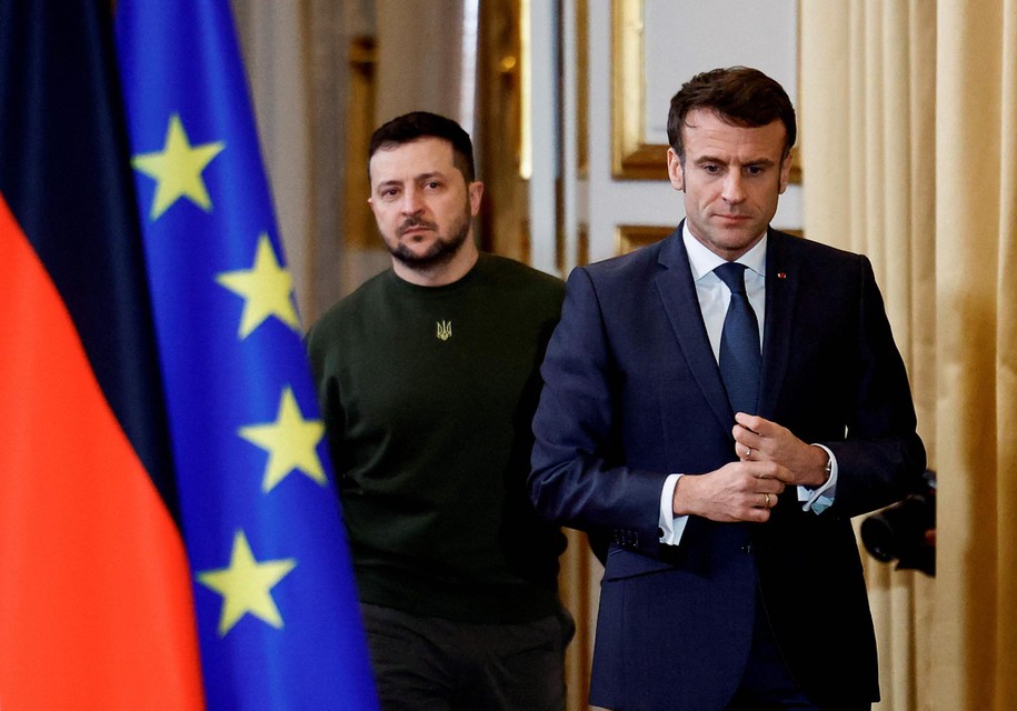 Zelensky en Macron woensdag in Parijs