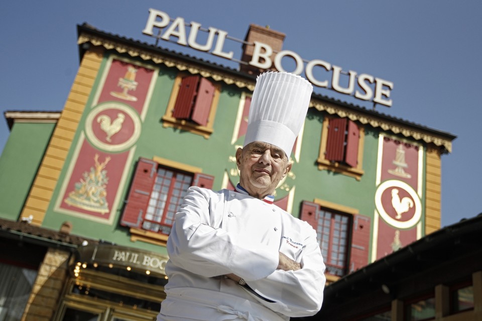 Wijlen Paul Bocuse voor zijn driesterrenzaak.