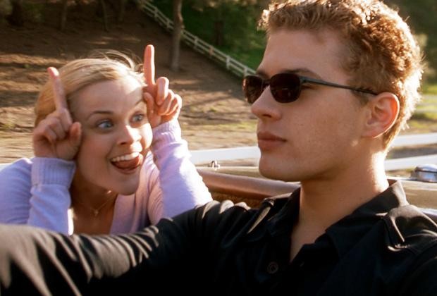 Reese Witherspoon en haar ex-man Ryan Phillippe in Cruel intensions.