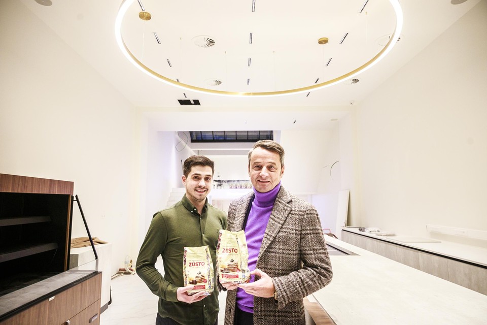 Ondernemers Gunther Vanbeselaere (25) en Thierry Huion (54).