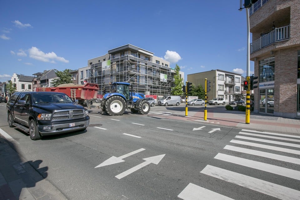 Archiefbeeld: het kruispunt van de Mechelbaan (N15) met de Leuvensebaan.