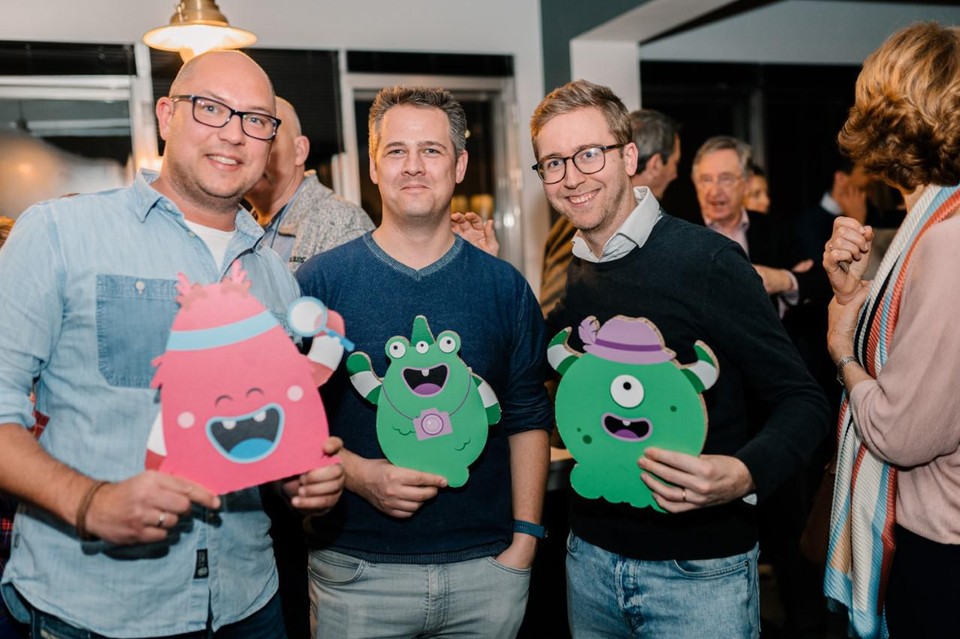 De drie oprichters van WaWaah Water Philippe Deben, Kristof Satory en Xavier Dierckx.