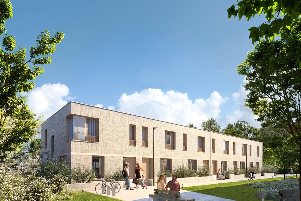 De toekomstige parkwoningen van Midden. 