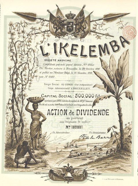 Een aandeel van een bedrijf dat in Belgisch Congo actief was