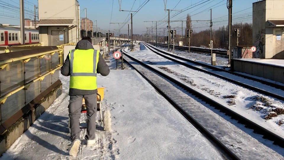 … tot een medewerker met een strooiwagen orde op zaken kwam stellen.