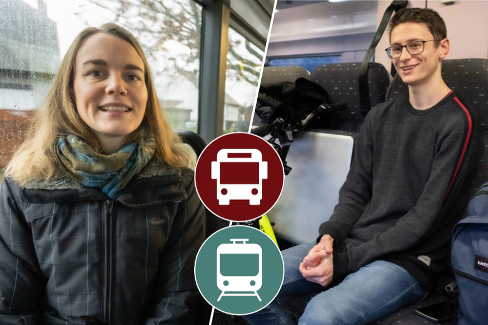 Yolande is haar vertrouwen kwijt in de bus en Stijn moet dagelijks zijn agenda aanpassen aan de uurregeling van de trein.