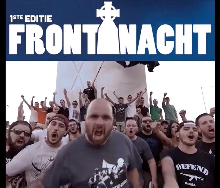 In een reclamefilmpje met aangekondigde muziekgroepen voor Frontnacht vorig jaar was onder meer dit beeld te zien.