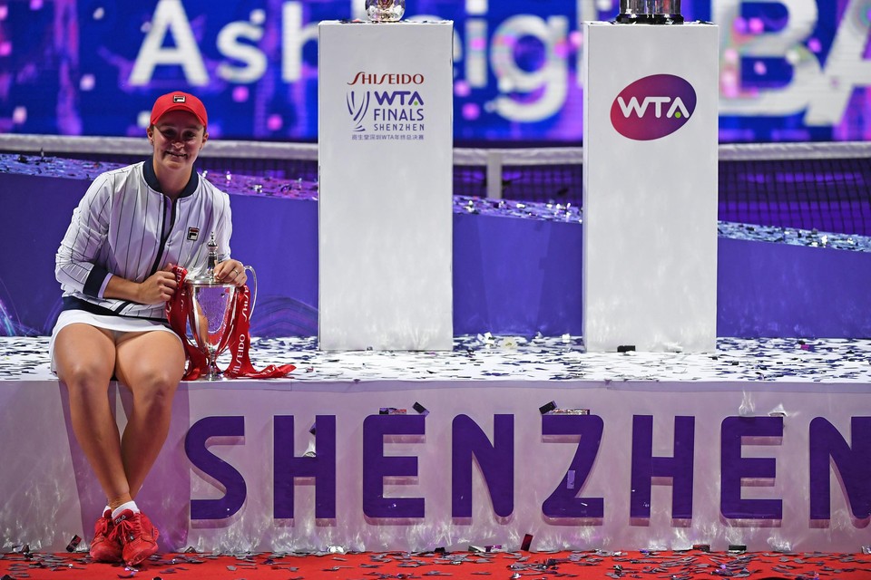 Ashley Barty, winnares van de WTA Finals in 2019, ontving dankzij de Chinese gulheid een recordcheque van 3,9 miljoen euro. 