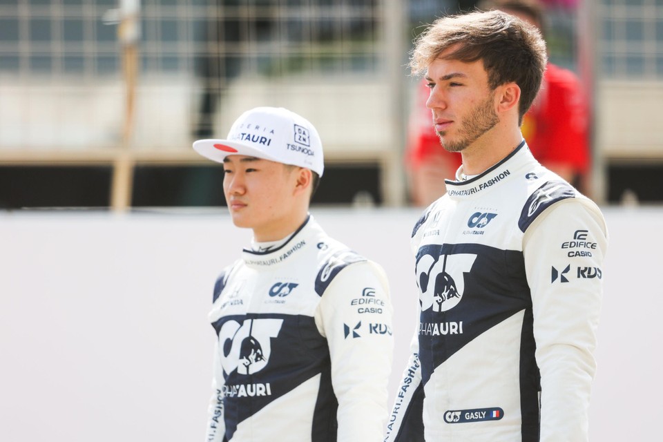 Yuki Tsunoda en Pierre Gasly