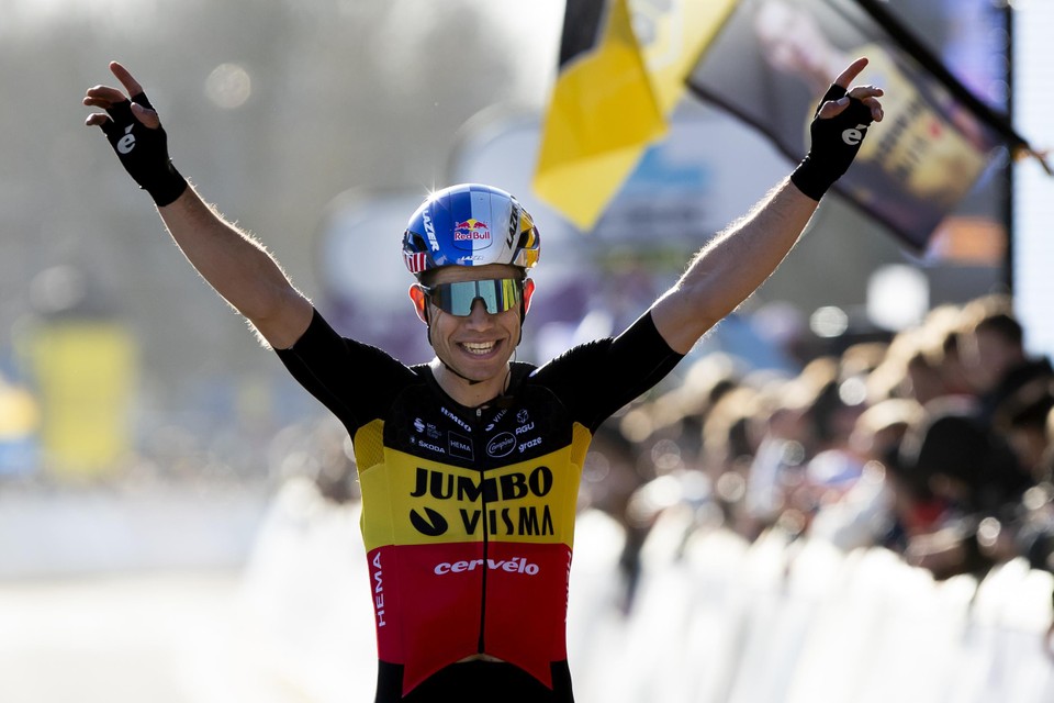 Wout van Aert was vorig de beste in de Omloop. 
