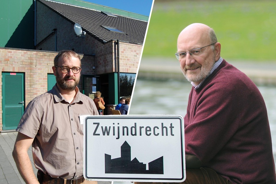 Zowel burgemeester Dimitri Van Laere (links) als André Van de Vyver, burgemeester van Zwijndrecht (rechts), lieten in hun gemeenten een analyse doen over de haalbaarheid om als gemeente zonder fusie verder te blijven bestaan.  