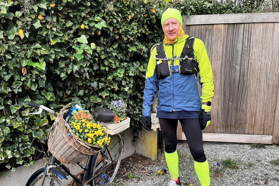 Rudy had voor ons bezoek al een halve marathon achter