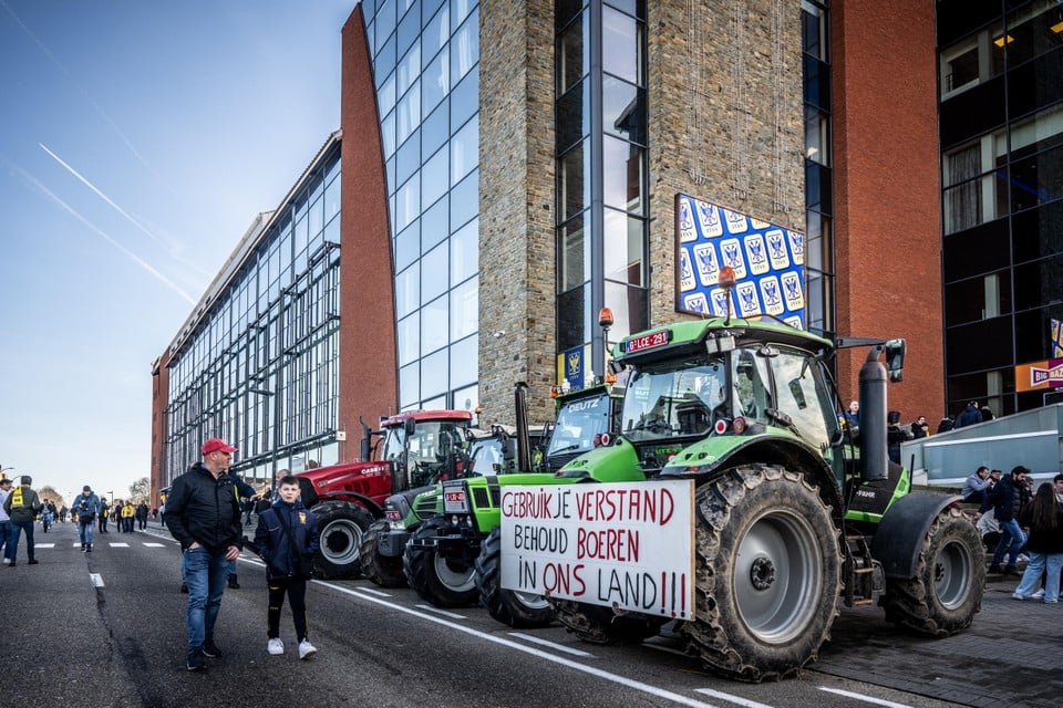 Een protestactie van boeren dit weekend in Sint-Truiden.