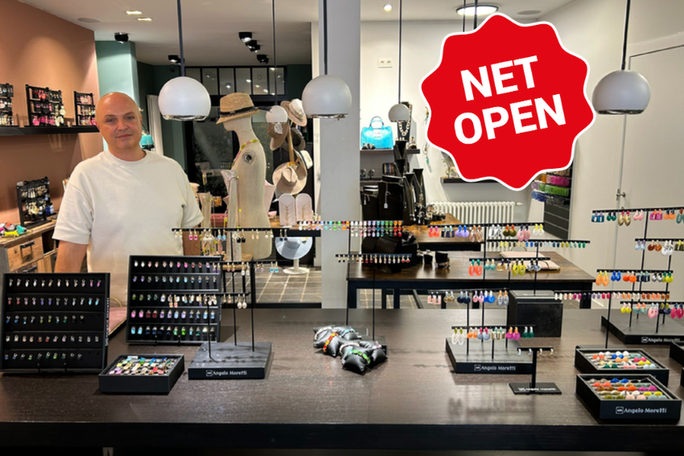 Angelo Moretti in zijn pas geopende winkel aan de Bredabaan.