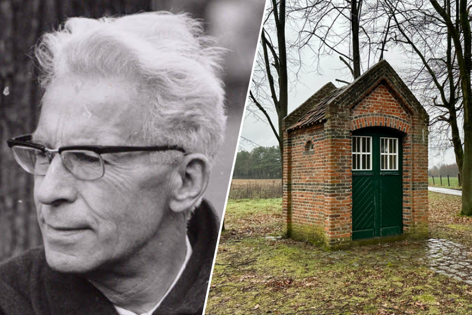 Het Jozef Weynsbos is een mogelijke naam. Rechts: Kapel Zoete Naam Jezus.