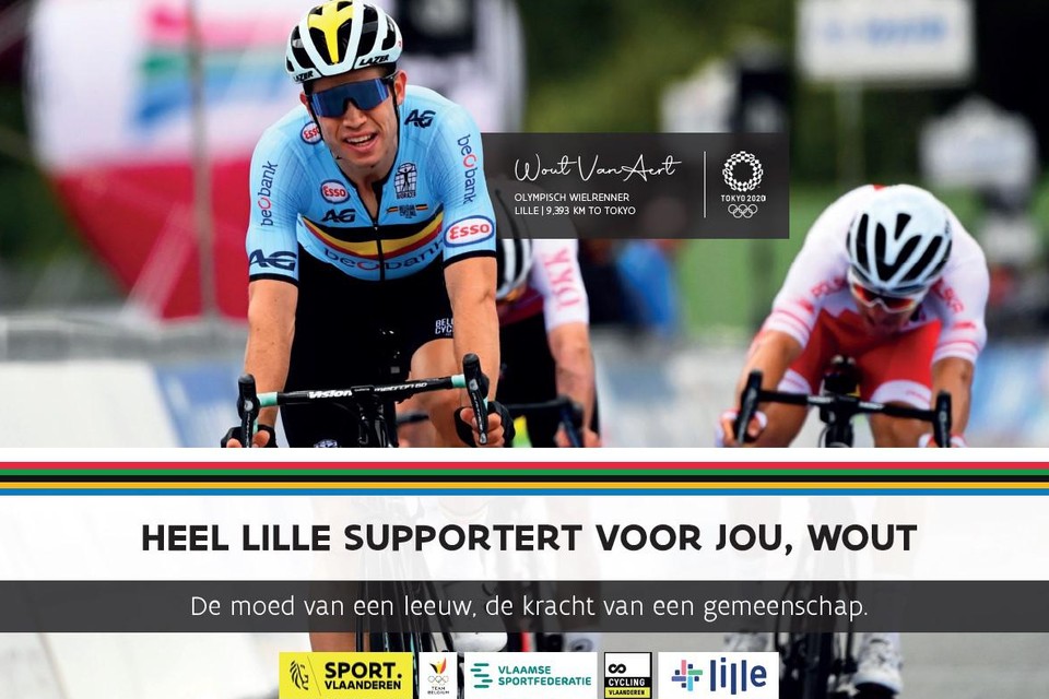 Heel Lille hoopt op een olympische medaille voor wielrenner Wout van Aert.