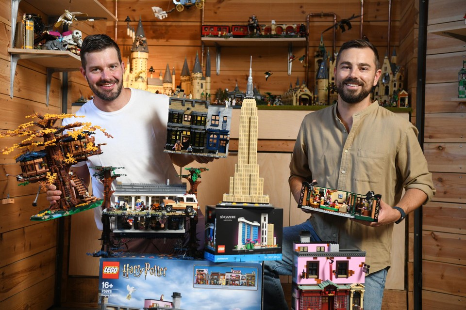 Lego-bouwers Rob en Sascha. 