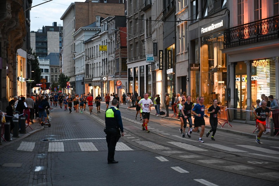 Beeld uit de Antwerp Night Marathon 