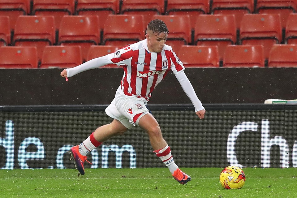 Thibaud Verlinden, hier in het shirt van Stoke City.