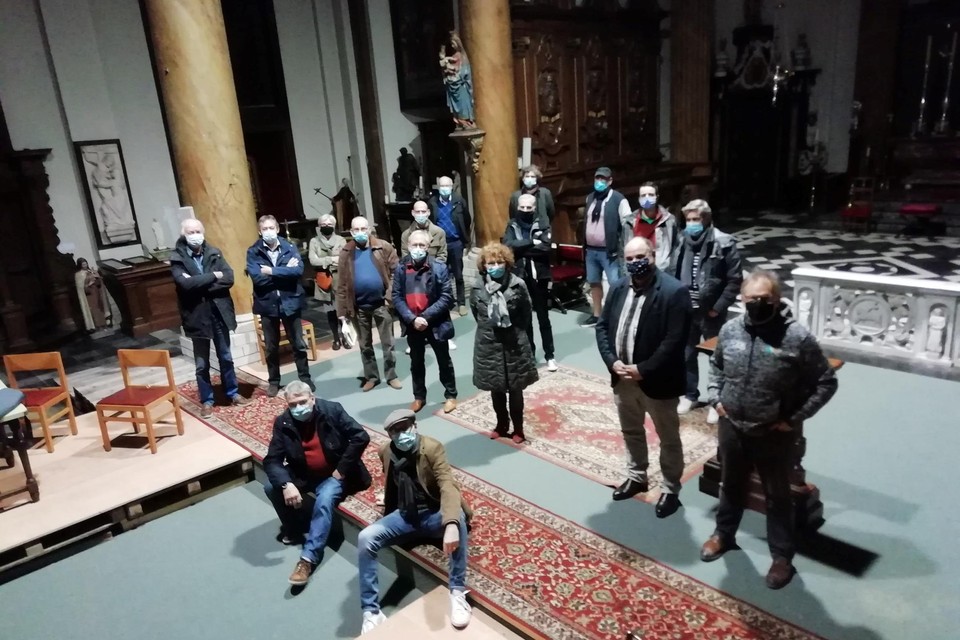 De acteursploeg kwam een laatste keer naar de museumkerk.