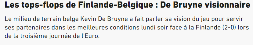 De Bruyne ziet volgens L’Equipe zaken die een ander niet ziet. 