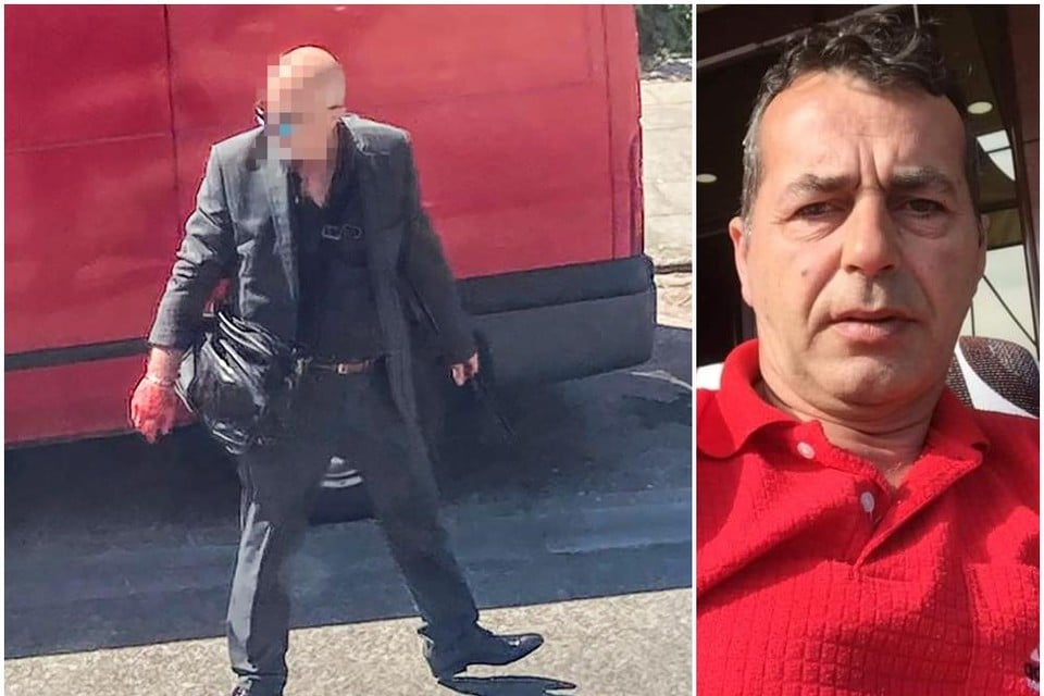 Links Betin A. na de feiten, rechts slachtoffer Ismet Osmanaj.