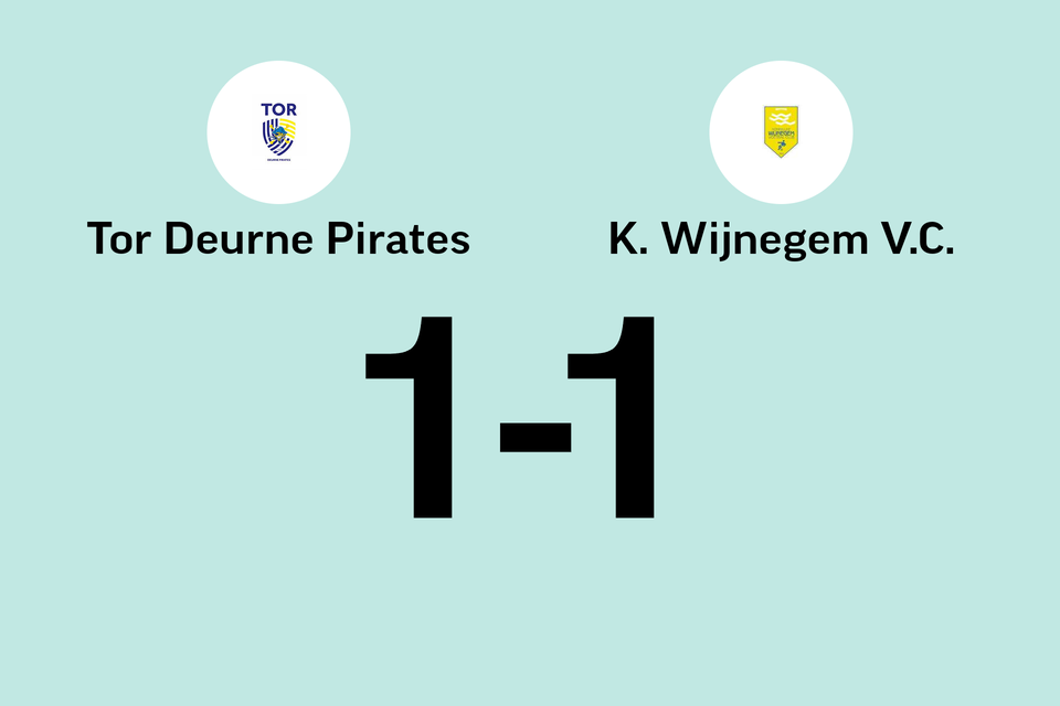 Wijnegem B speelt gelijk tegen TOR Deurne Pirates B (Deurne)