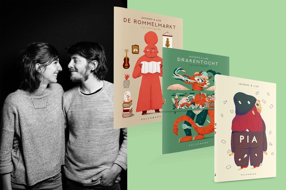 Illustratoren Jacques Maes en Lise Braekers.