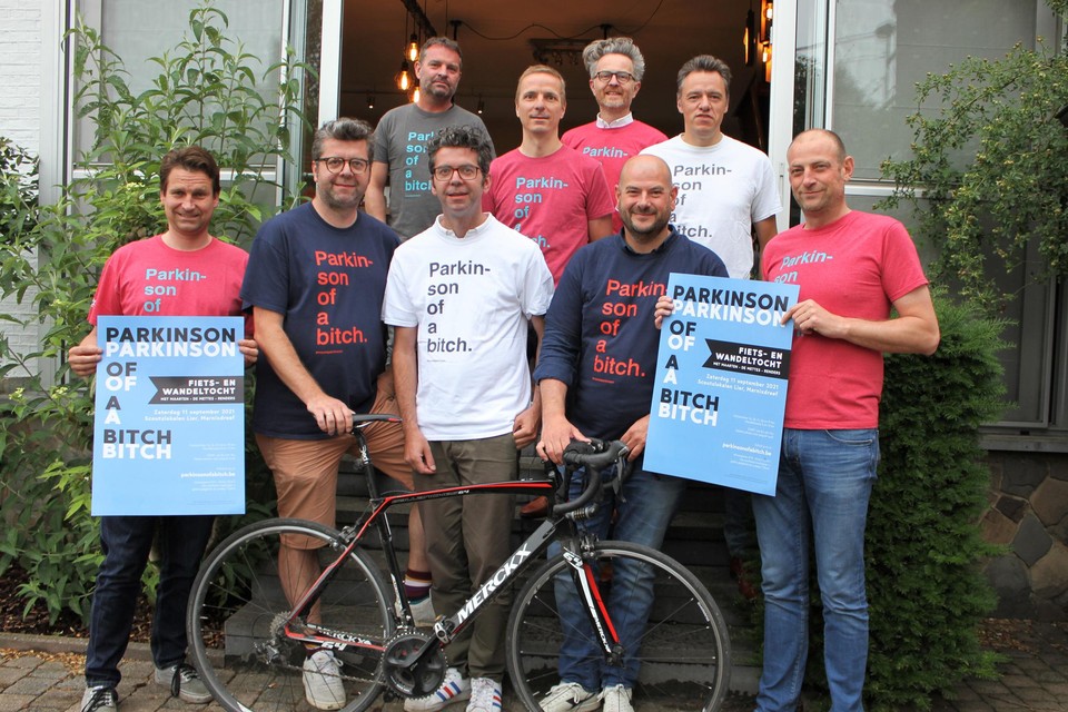 De organisators met peter Adriaan Van den Hoof.