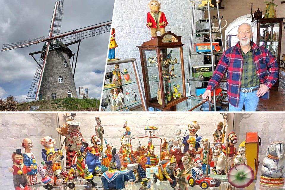 Gellof Hartogs heeft zijn speelgoedmuseum verhuisd naar de Salm-Salm Molen.