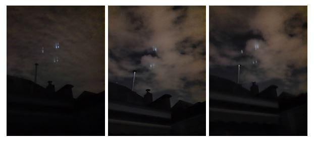 Eind maart zag een getuige uit Hasselt verscheidene keren dit fenomeen. Waarschijnlijk ging het om lichtzuilen van een evenement, die door ijskristallen en wolkensluiers in de lucht soms van vorm veranderden.