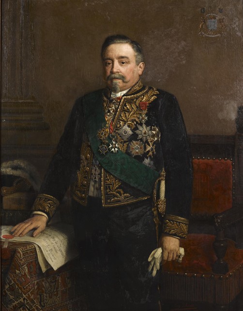 Gouverneur baron Edward Osy de Zegwaart (1889-1900), geschilderd door Eugène Siberdt in 1890.